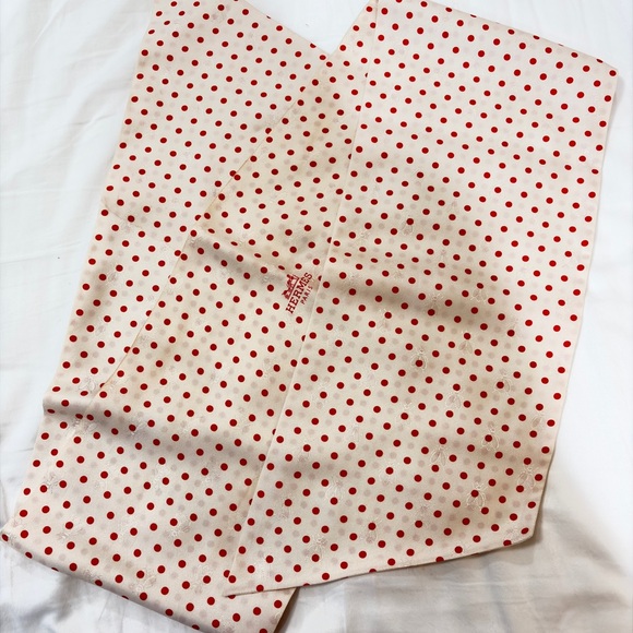 Hermes Maxi Twilly Scarf + Tying Cards - Bees & Orange Polka Dots - Picture 2 of 15